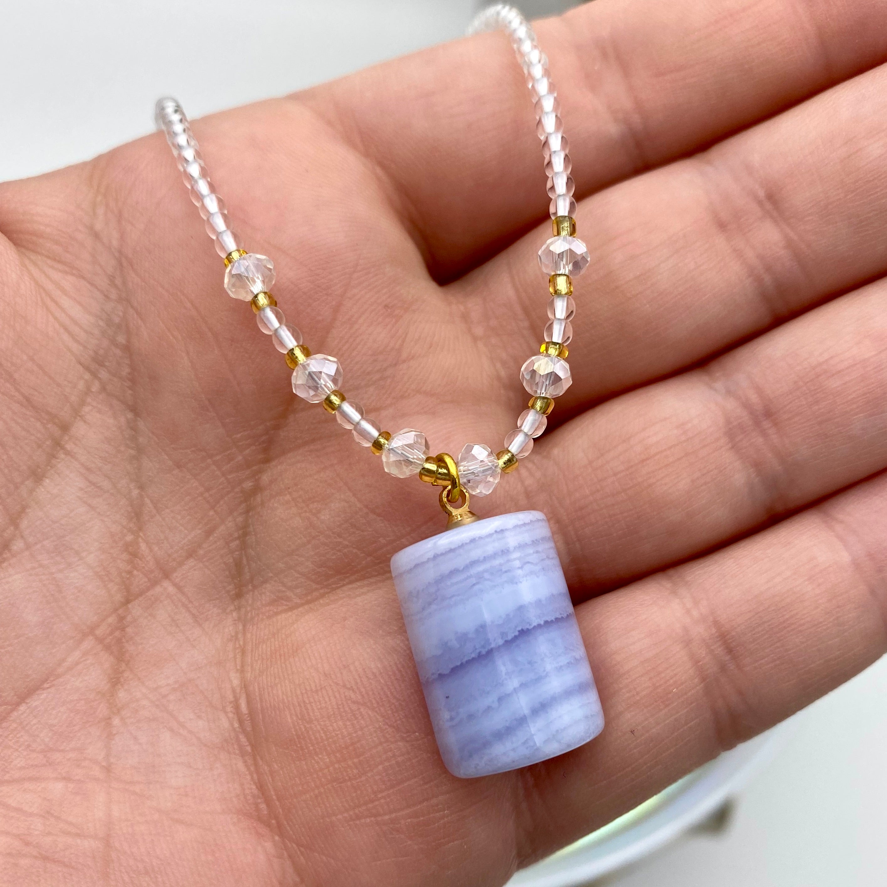 Buy Lace Agate Necklace, Blue Lace Agate Pendant, Free Form Gemstone  Necklace, Unique Lace Agate Necklace, Healing Crystal, Gemstone Appeal, GSA  Online in India - Etsy